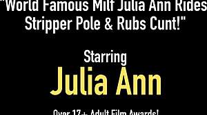 World Famous Milf Julia Ann Rides Stripper Pole With Intense Passion
