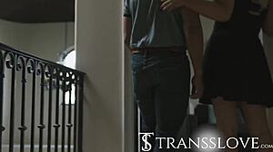 My trans friend lures me into her first anal