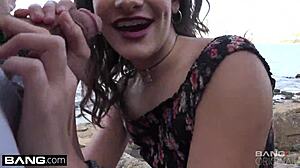 pussy lips exposed outside in public shaved scene