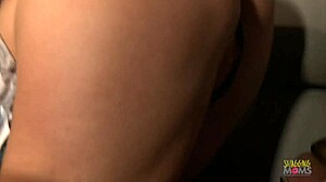 Blonde milf's shaved pussy teased under desk sparks intense urge for reverse cowgirl action