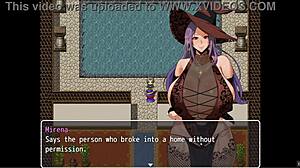 mirenas manor hentai game pornplay ep 1 bath titjob with gigantic witch boobs
