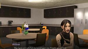 This hentai anime has the girl bound in game scenario