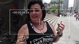 gordinha bbw travels and meets two big black cocks showing city wonders