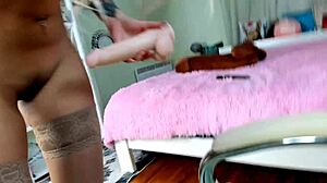 Cute Blonde Rides Huge Dildo Wild!