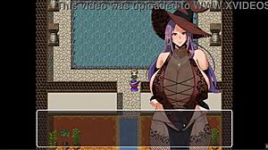 mirenas manor hentai game pornplay ep 1 bath titjob with gigantic witch boobs