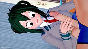 Froppy in school uniform visits nurse for adult handjob session