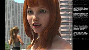 Big apple small gesture in 3d cartoon