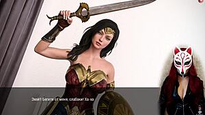 Kate 13 In A Cartoon Game With Cosplay Costumes