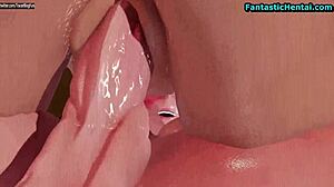 Lewd masseuse intensely pleasures clients in anime style