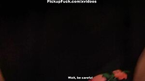 Titted Brunette Gets Fucked Hard in Public Pickup