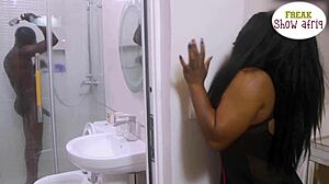 Horny madam seduces big cock gateman while oga's away, he makes her squirt multiple times! Subscribe to Red 😈