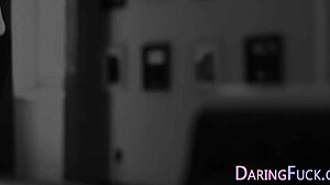 Classy Euro Hottie Jerking Big Cock In Stockings For Cumshot