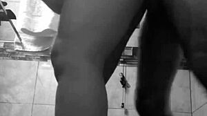 Quick Latina Couple Bathroom Fuck Caught on Camera.