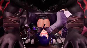 raiden shogun in gang bang scene