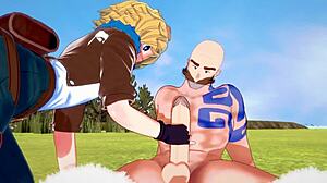 Ezreal and Braum in hard gay sex with blowjob and fucking