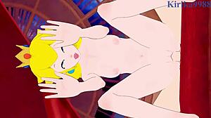 Princess Peach and shy girl have intense sex in Super Mario Bros hentai 😍.