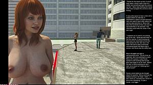 Big apple small gesture in 3d cartoon