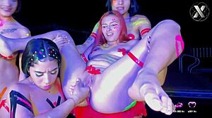 Latina Party with Huge Pussy Licking