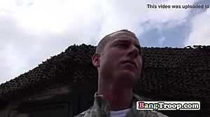 Gay jock cums all over hunk's face