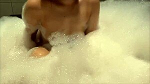 look at this perverted couple fucking in the bubble bath