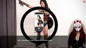 Kate 13 In A Cartoon Game With Cosplay Costumes