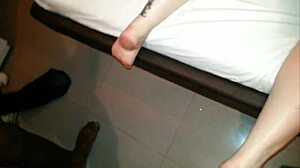 Wife Blows Ebony Guy on Webcam and Cums Hard