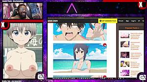 Uzaki-Chan Shows Bald Pussy And Thick Breasts Outdoors.