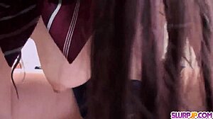 巨乳Shizuku Morinoの極端なPOVパイズリシーン