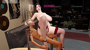 Housewife's hentai fantasy turns wild with cheating and monster cock action