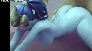 Widowmaker Engages in Passionate Love Scenes in Hentai Anime Style