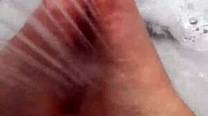 i remove nylon stockings and shower