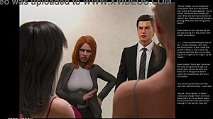 Big apple small gesture in 3d cartoon