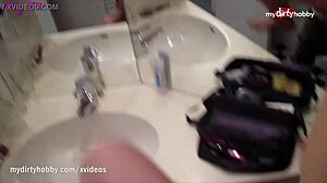 Dirty Hobby: Quick Doggy Creampie in Bathroom with Teen Tits