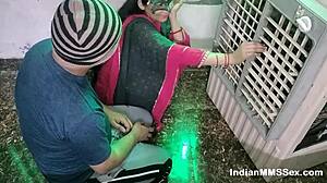 Indian Wife Fucks Electrician Fixing Water Cooler in Raw Action