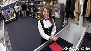 Hawt Slut Gets Fucked Hard in Shop Contest