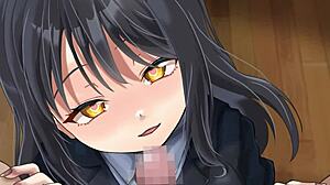 junior blowjob in hentai anime style