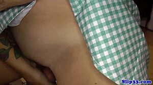 Stunning teen creampied by old man