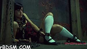 Femdom Punishes with 10-Pounder and Ball Torture