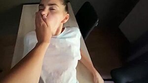 Truth or dare with my friend turned into hot table sex and pussy creampie