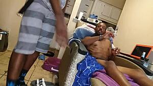 Cuckold Finds African American Girl to Suck Huge Dick