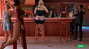 nasty city hentai game with curvy fat babe in bdsm outfit 😈