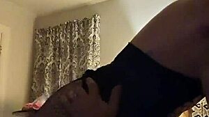 Danielle Roy tunggang batang besar Cody Roy dalam pakaian jaring - Gila!