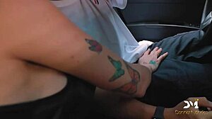 I, as a nympho, fuck my lover and the mechanic publicly