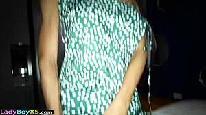 Ladyboy offers sexy creampie massage in special pov session