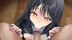 junior blowjob in hentai anime style