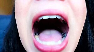 curious about mouth play in this unique fetish clip