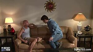 Sexual gay sucks monster cock and gets hardcore fucked 😏