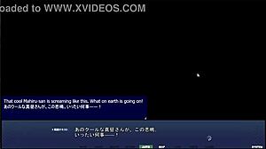 Mahiru gets stuck in wall in hentai part 1