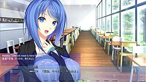 Mahiru gets stuck in wall in hentai part 1