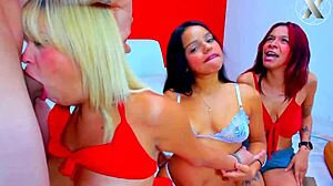 wanna see this hot 18-year-old blonde choke on huge throat action?